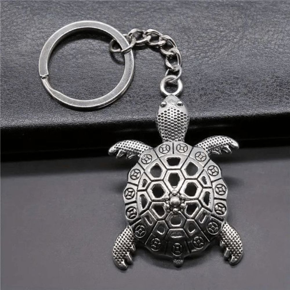 Turtle Stainless Steel Keychain - Picture 4 of 5